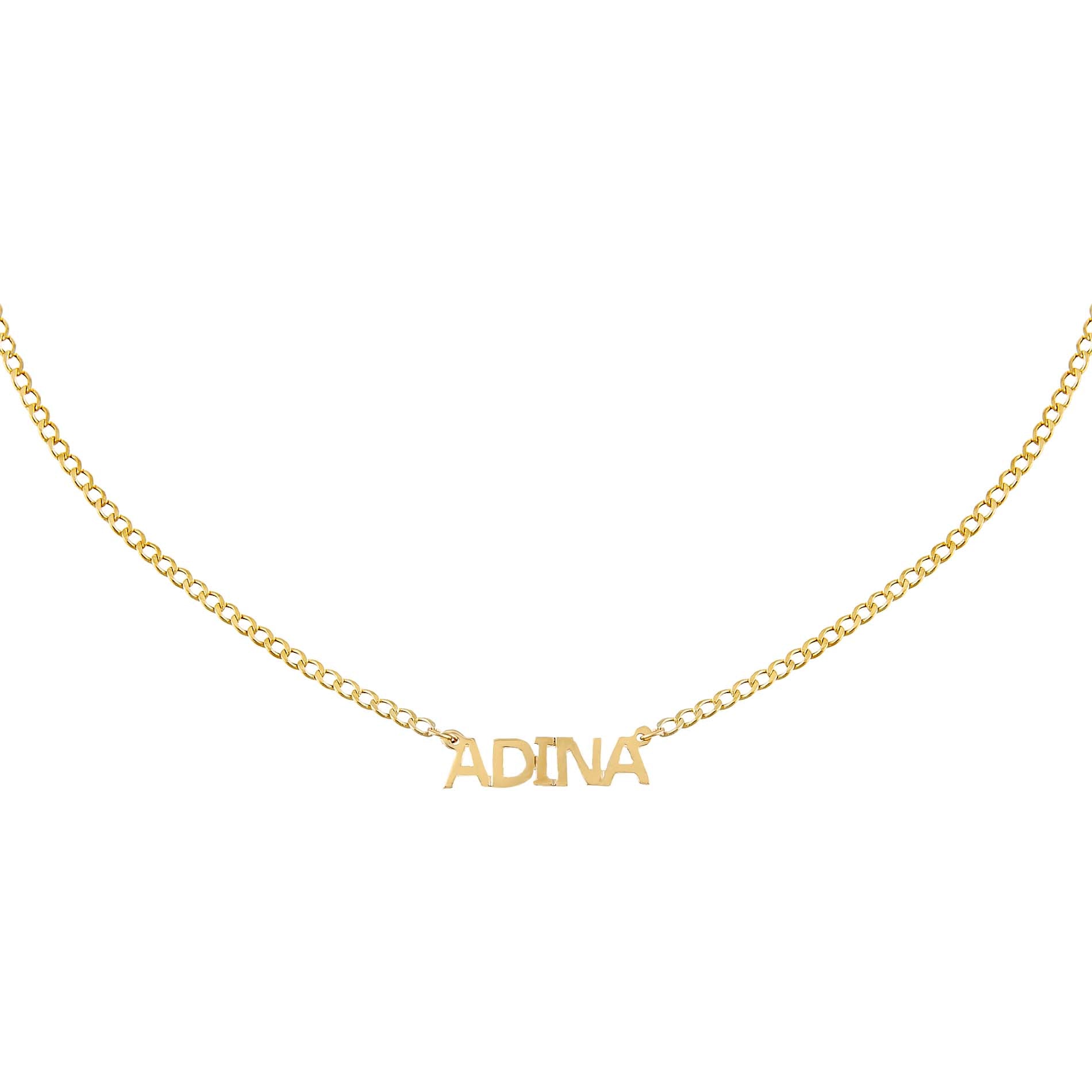 Mini Nameplate Choker 14K