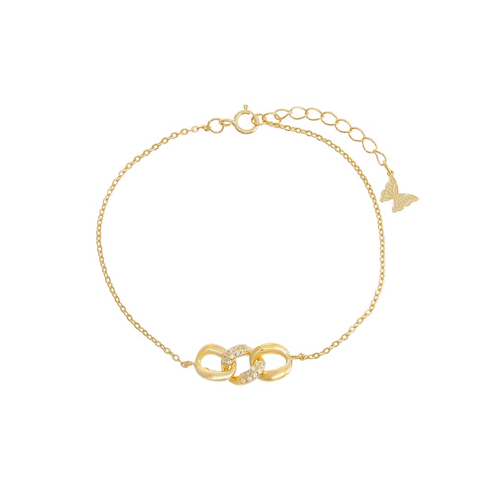 Pave Triple Link Bracelet