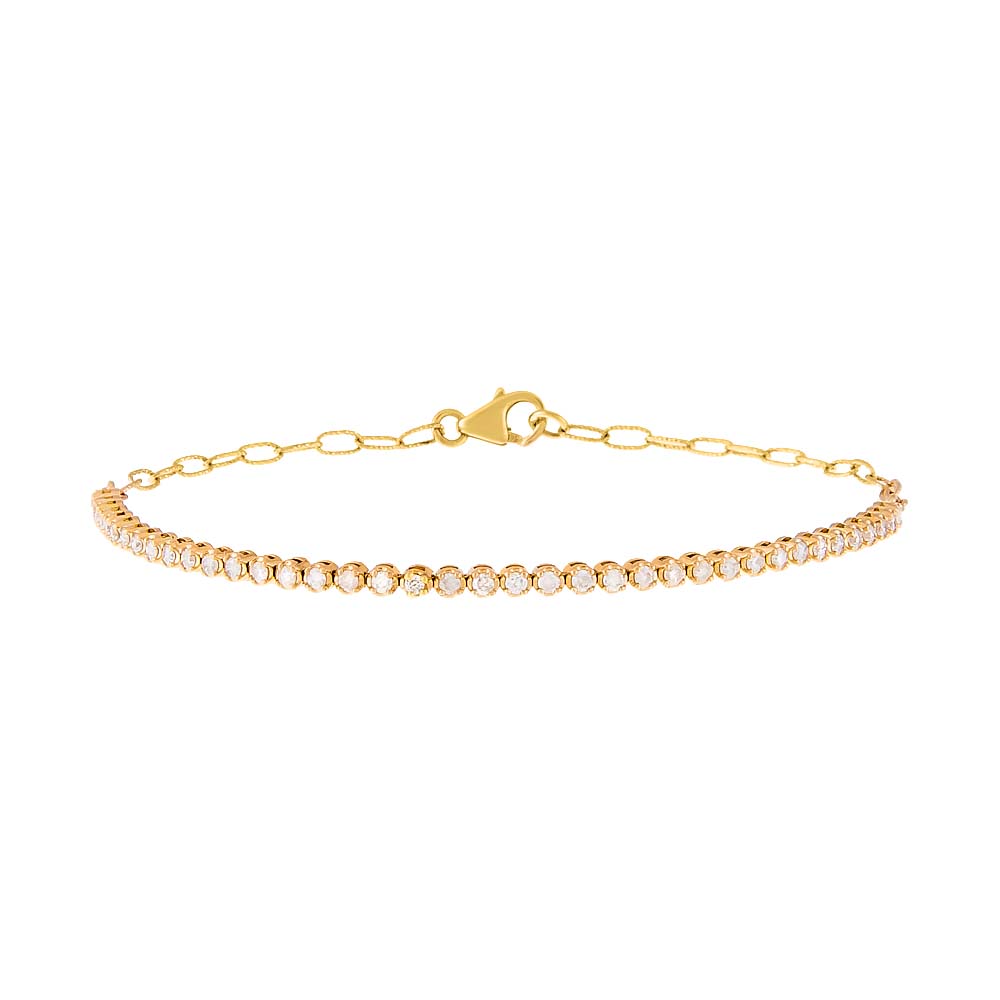 Mini Diamond Tennis Bracelet 14K