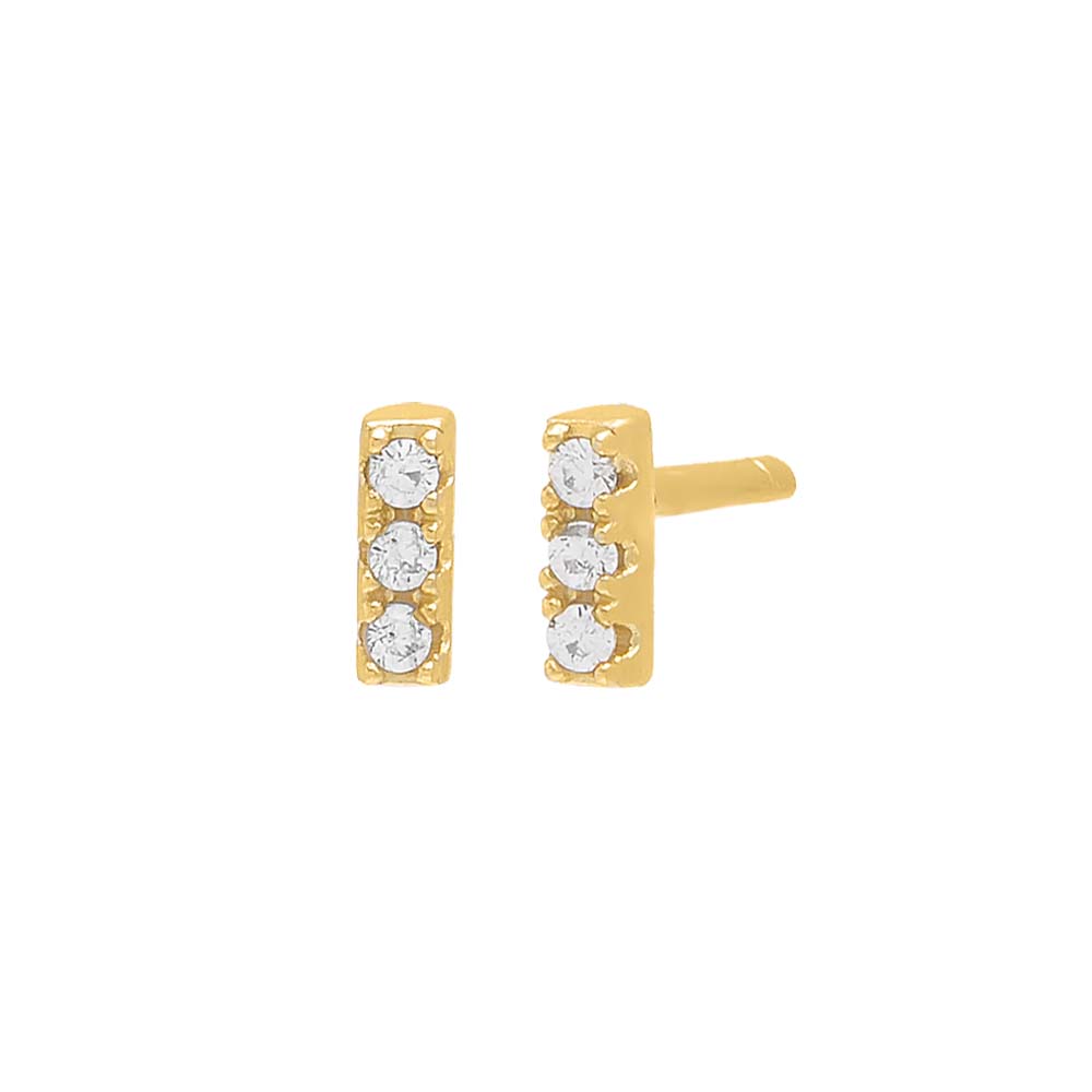 Pave Bar Stud Earring