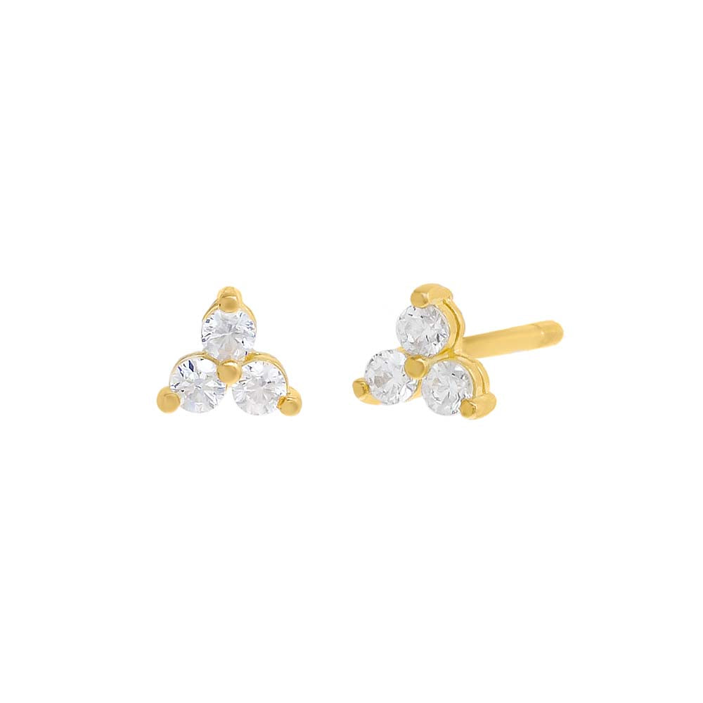 Tiny CZ Cluster Stud Earring