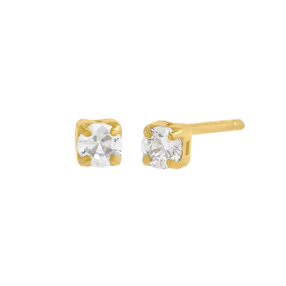 Itty Bitty Solitaire CZ Stud Earring