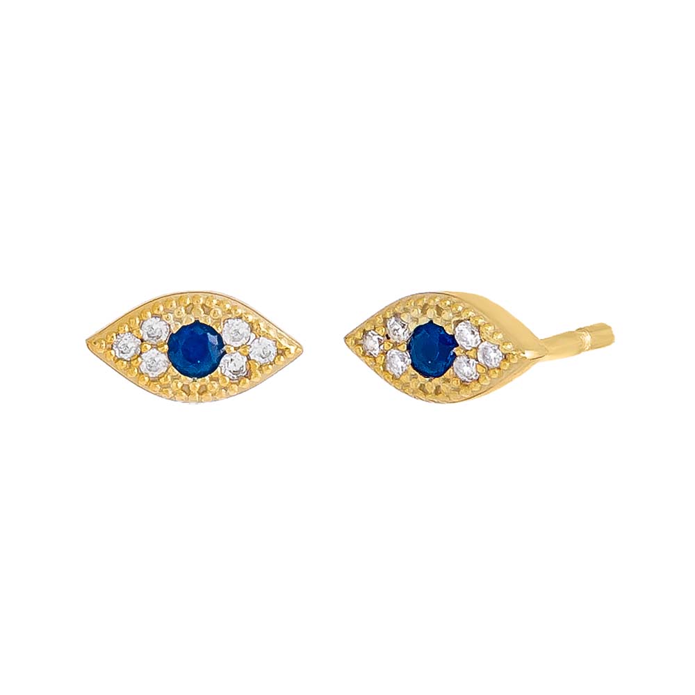 Pave Evil Eye Stud Earring