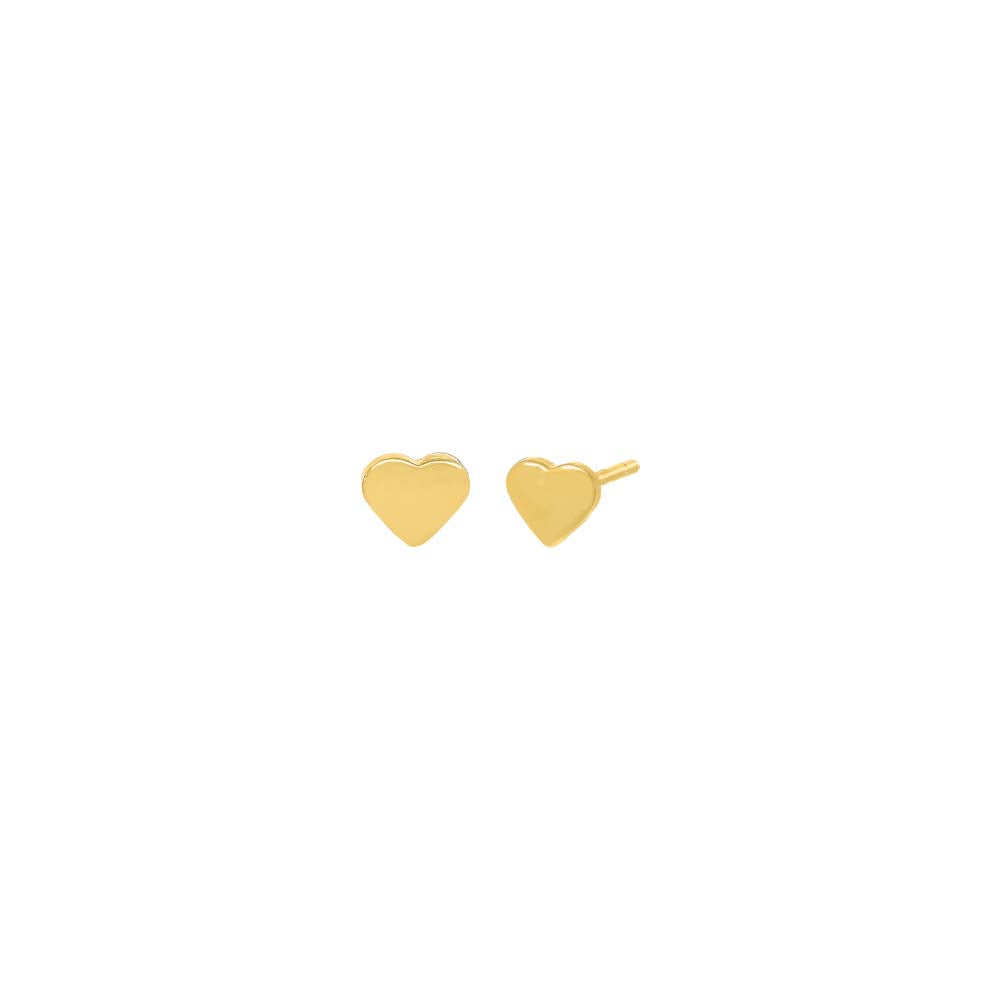 Tiny Solid Heart Stud Earring