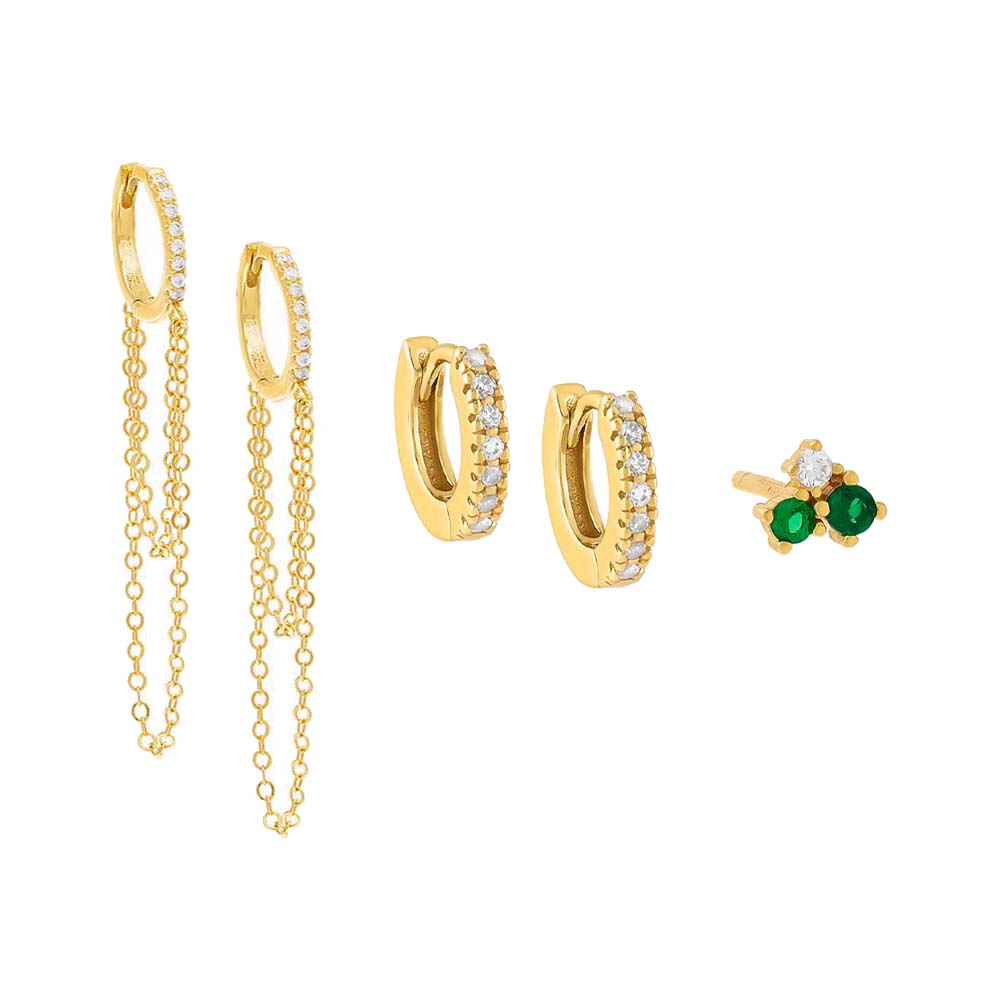 Pave Fun Earring Combo Set