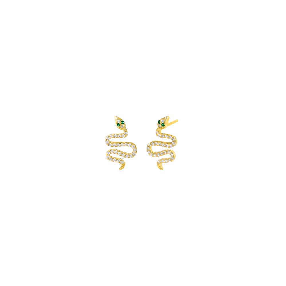 Pave Snake Stud Earring