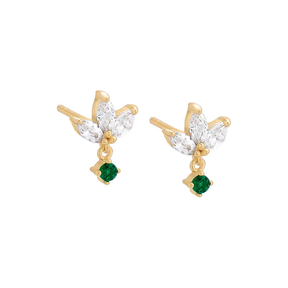 Dangling Triple Marquise Stud Earring