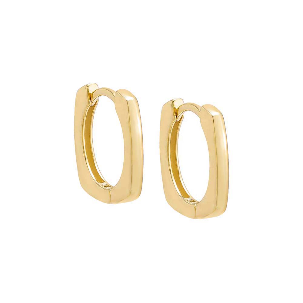 Thin Solid Square Huggie Earring