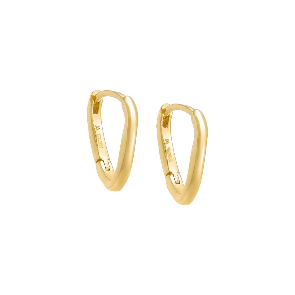 Thin Solid Curved Huggie Earring