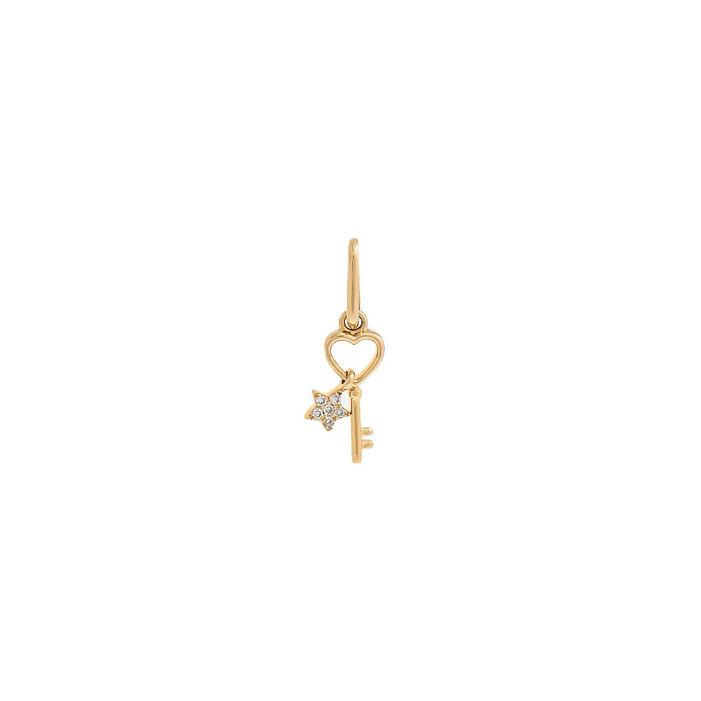 Tiny Diamond Trinket Charm 14K