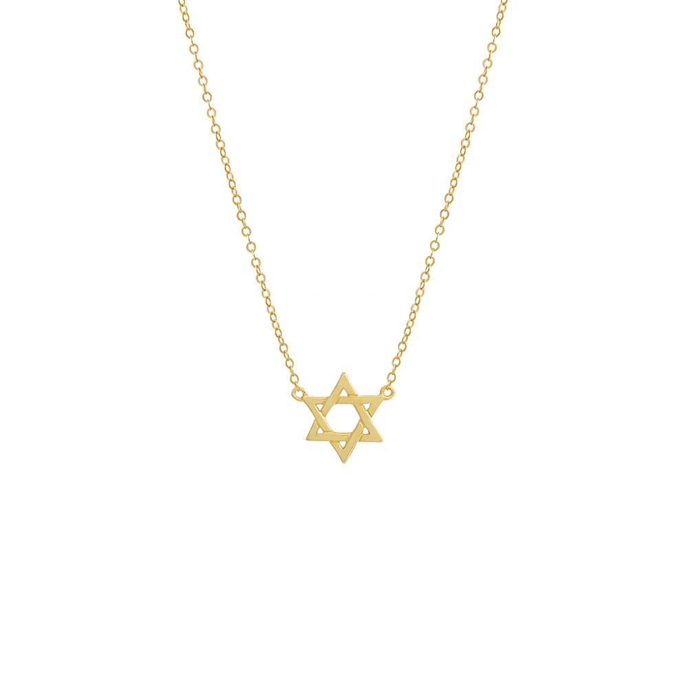 Solid Star Of David Necklace