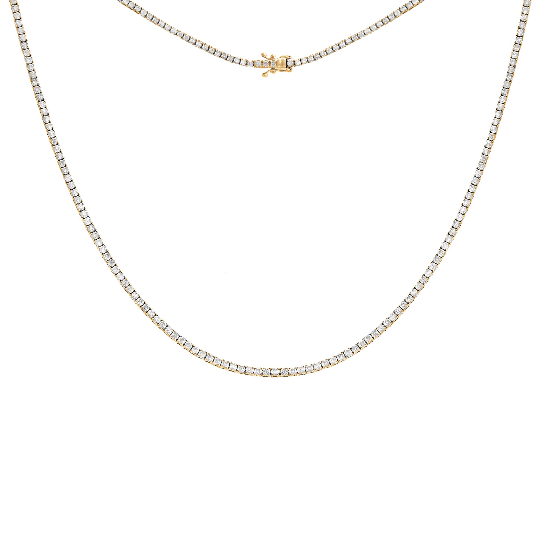 Diamond 4 Prong Tennis Necklace 14K