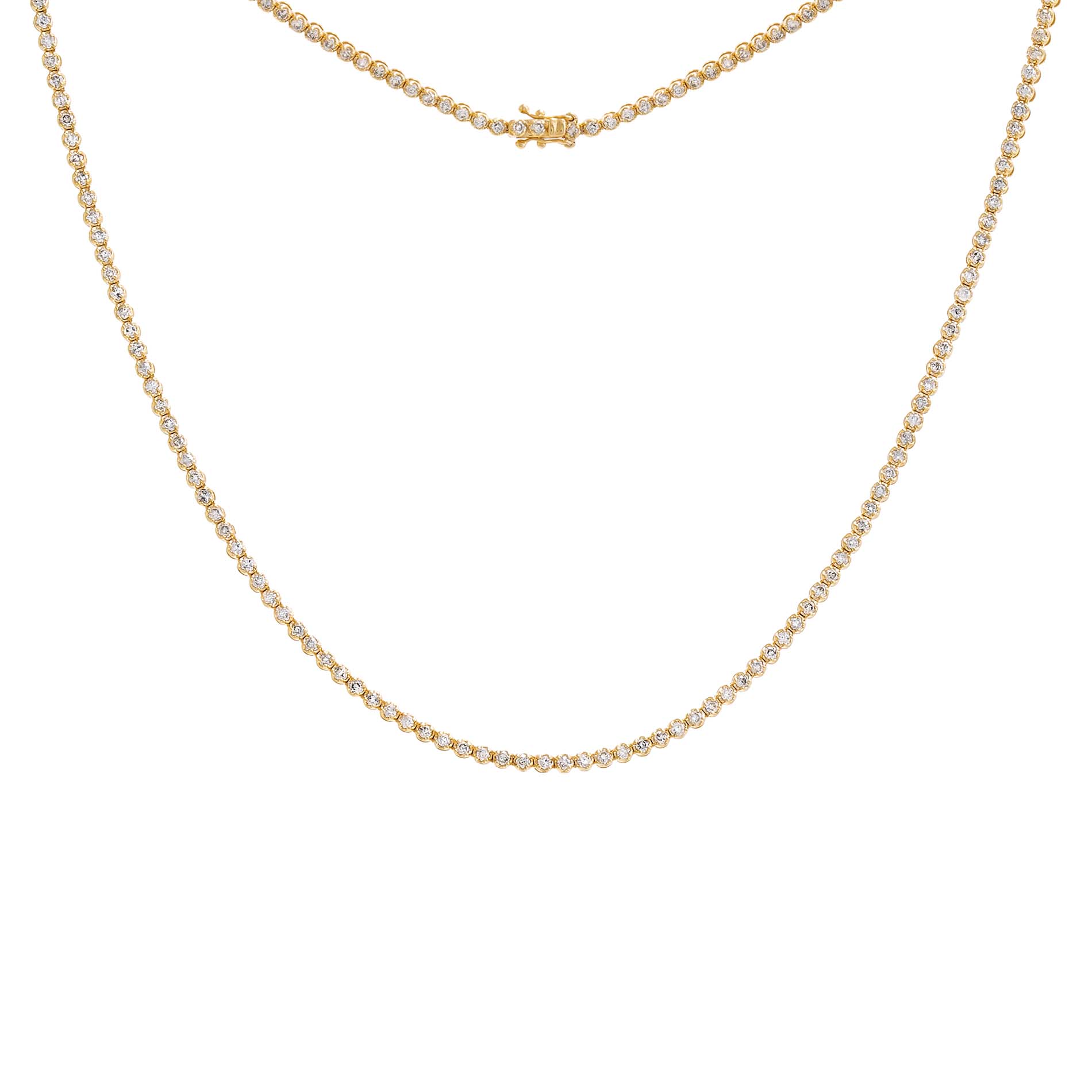 Diamond Buttercup Tennis Necklace 14K